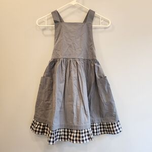 The Sunday Collective NWT Flint Stone Apron Dress Kids Organic Cotton